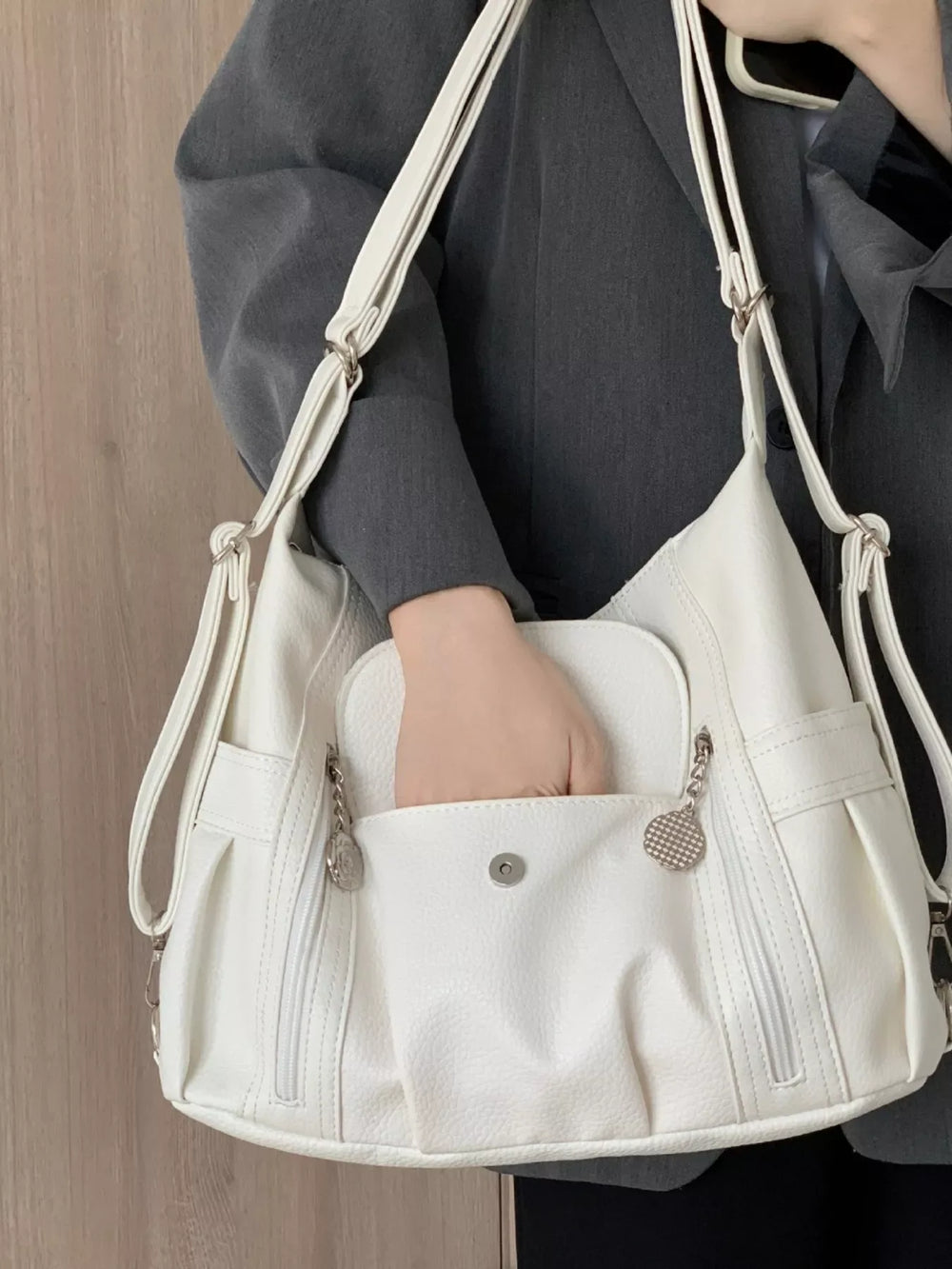 Adjustable Strap Star Decor Convertible Crossbody Bag - Trendsi - Flyclothing LLC