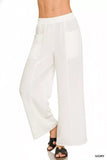 Zenana Woven Airflow Elastic Waistband Pants - Trendsi - Flyclothing LLC