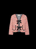 Tied Printed Long Sleeve Jacket - Trendsi - Flyclothing LLC
