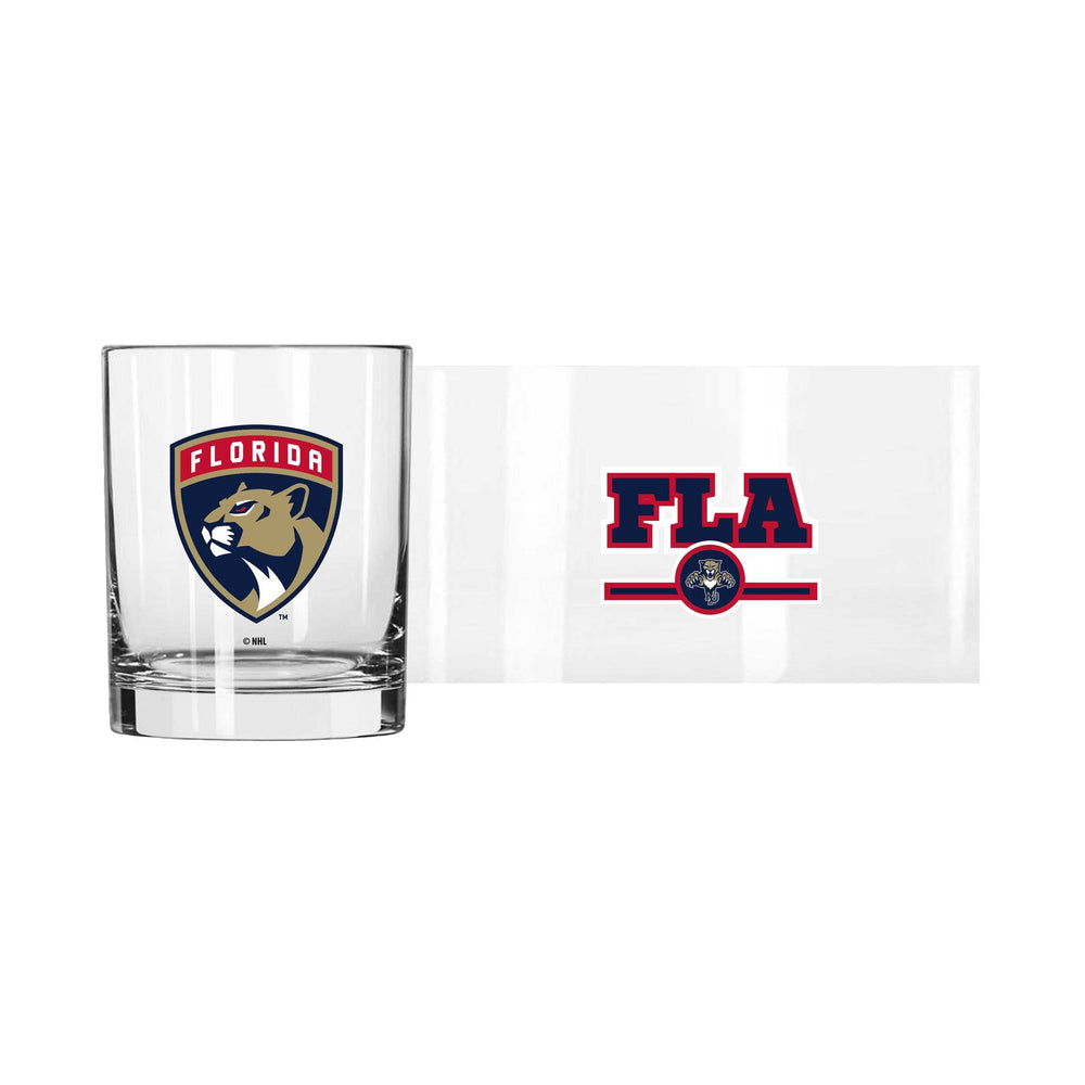 Florida Panthers 14oz Letterman Rocks Glass - Logo Brands - Flyclothing LLC