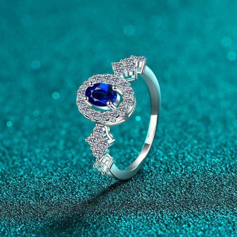 925 Sterling Silver Moissanite Ring - Trendsi - Flyclothing LLC