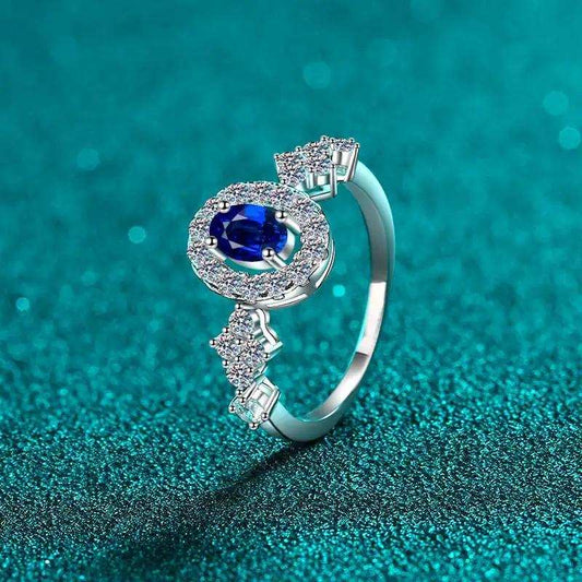 925 Sterling Silver Moissanite Ring - Trendsi - Flyclothing LLC