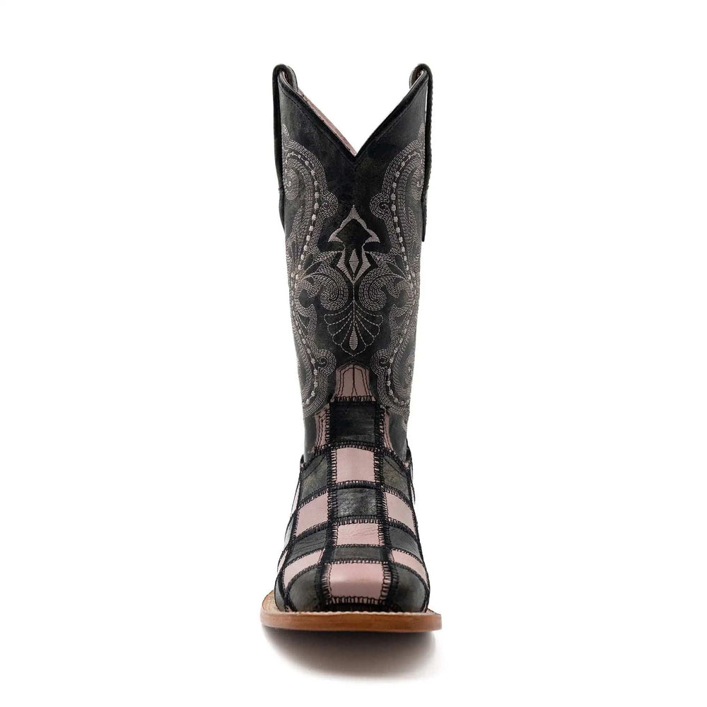 Ferrini Black Patchwork Womens Boot - Ferrini USA Inc. - Flyclothing LLC