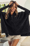 BiBi Vintage Washed Quilted Half Zip Top - Trendsi - Flyclothing LLC