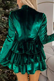 Ruffled Layered Long Sleeve Mini Dress - Trendsi - Flyclothing LLC