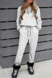 Quarter Zip Long Sleeve Top and Drawstring Pants Set - Trendsi - Flyclothing LLC