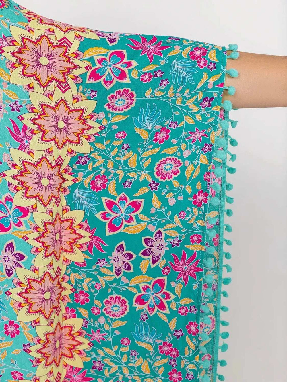 Plus Size Printed Open Front Cover-Up - Trendsi - Flyclothing LLC