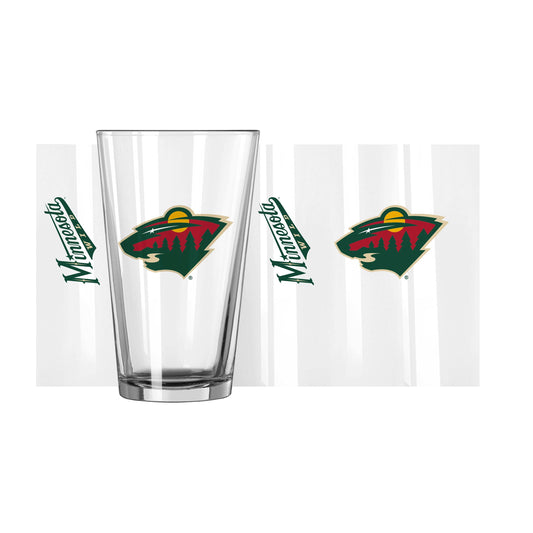 Minnesota Wild 16oz Gameday Pint Glass - Logo Brands - Flyclothing LLC