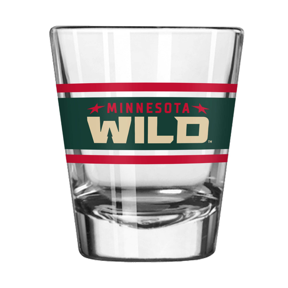 Minnesota Wild 2oz Stripe Shot Glass - Logo Brands - Flyclothing LLC