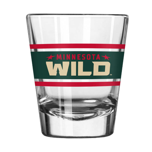 Minnesota Wild 2oz Stripe Shot Glass - Logo Brands - Flyclothing LLC