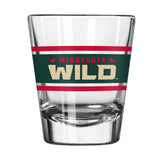 Minnesota Wild 2oz Stripe Shot Glass - Logo Brands - Flyclothing LLC