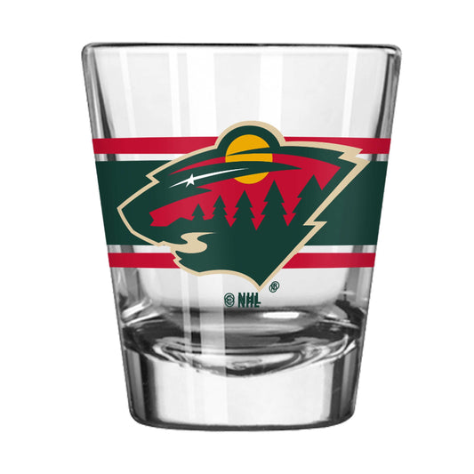Minnesota Wild 2oz Stripe Shot Glass - Logo Brands - Flyclothing LLC