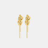 Titanium Steel Chain Shape Earrings - Trendsi - Flyclothing LLC