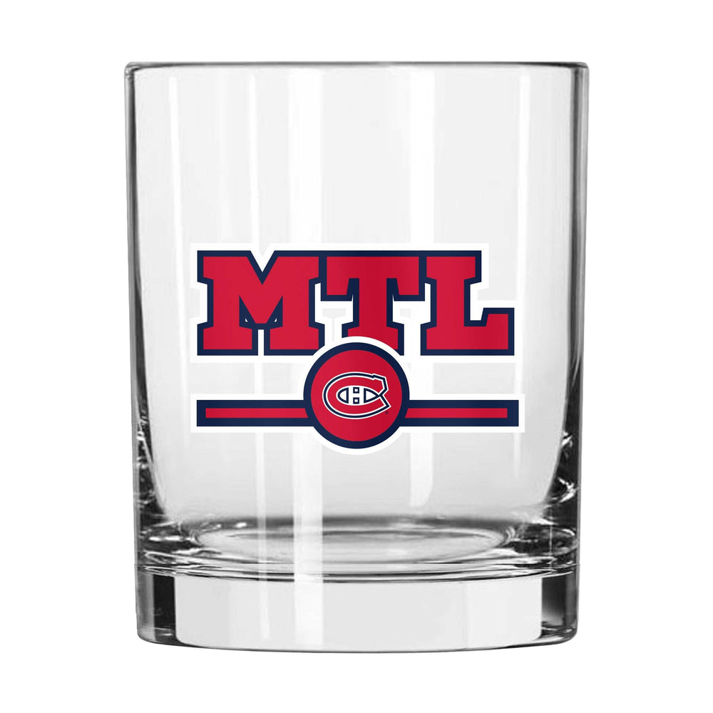 Montreal Canadiens 14oz Letterman Rocks Glass - Logo Brands - Flyclothing LLC