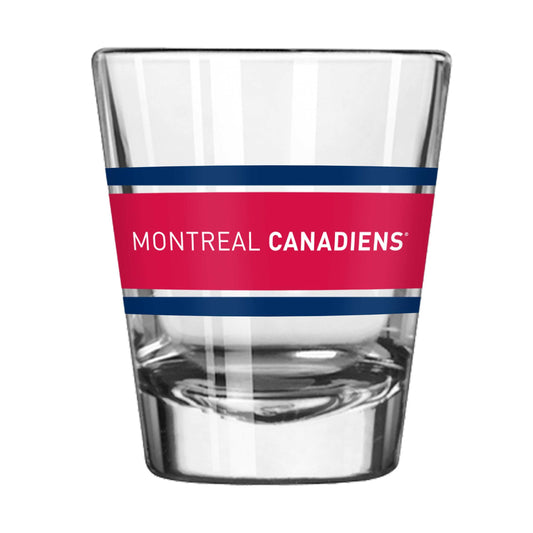 Montreal Canadiens 2oz Stripe Shot Glass - Logo Brands - Flyclothing LLC
