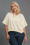 Umgee Full Size Lightweight Cropped Sweatshirt Plus Size - Trendsi - Flyclothing LLC