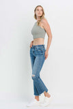 Vervet by Flying Monkey Full Size Mid Rise Distressed Cropped Flare Jeans - Trendsi - Flyclothing LLC