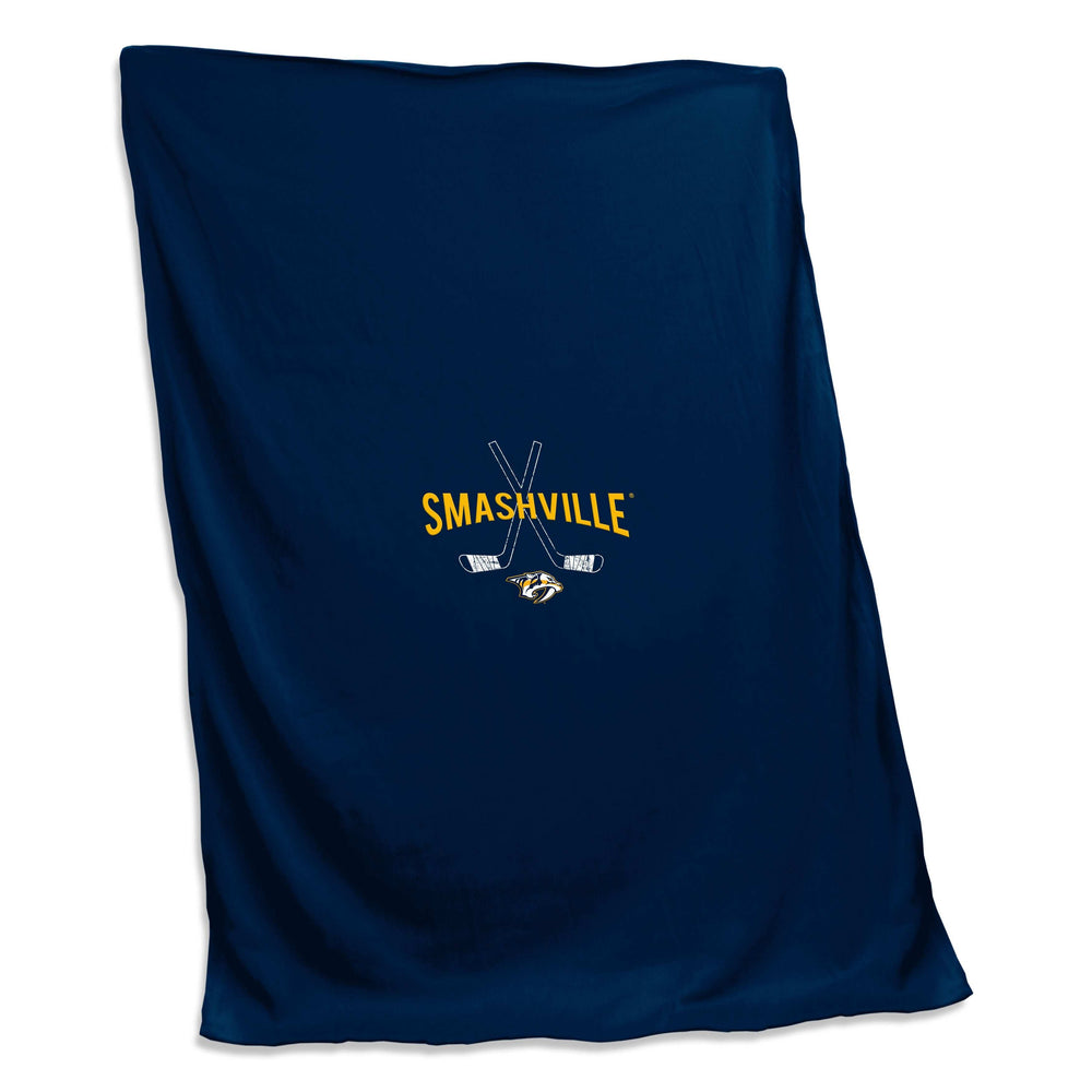 Nashville Predators Navy I Believe Sweatshirt Blanket (Screened) - Logo Brands - Flyclothing LLC