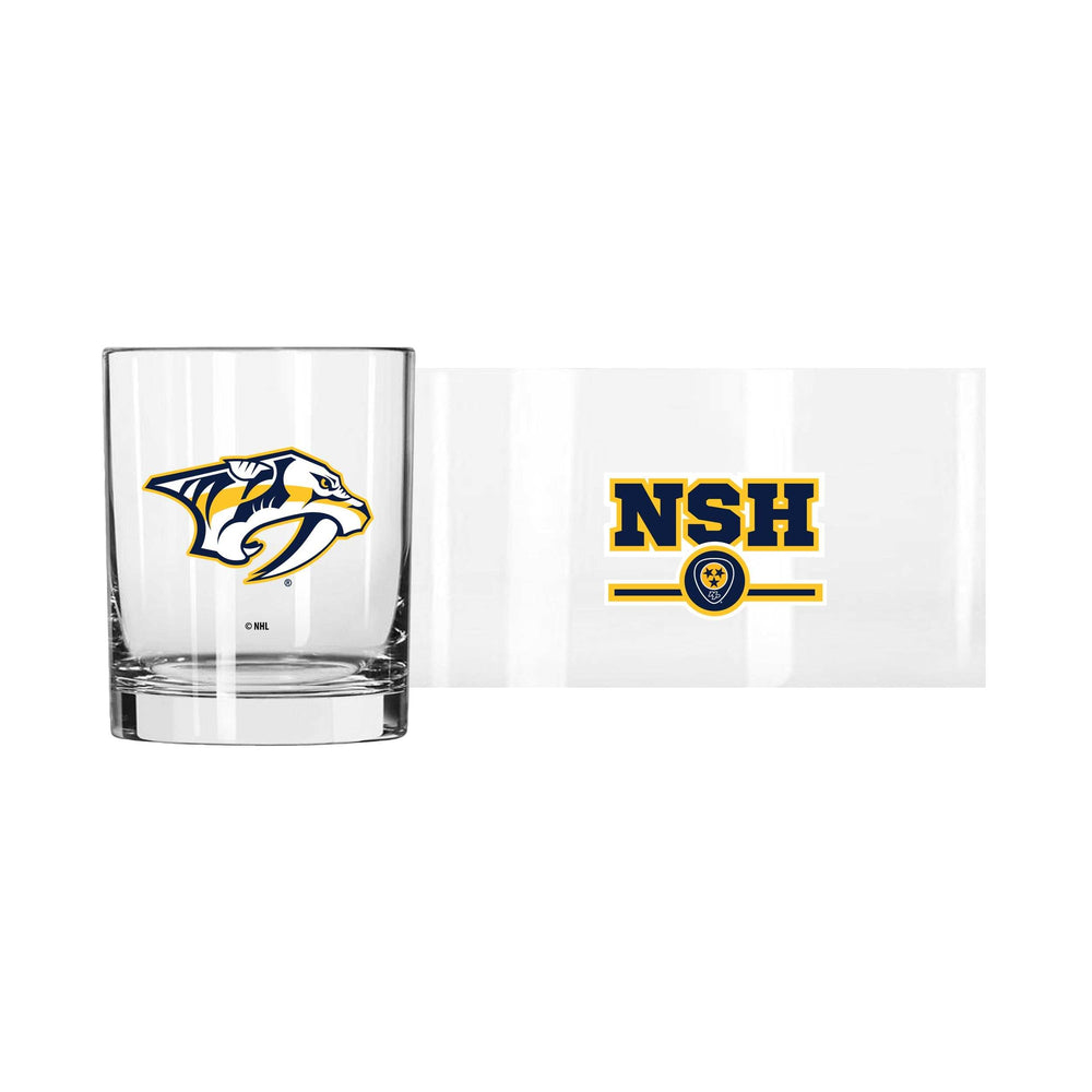 Nashville Predators 14oz Letterman Rocks Glass - Logo Brands - Flyclothing LLC