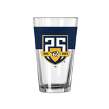 Nashville Predators 25th Anniversary Color Block 16oz Pint Glass - Logo Brands - Flyclothing LLC