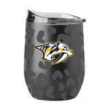Nashville Predators Leopard 16oz Black Powdercoat Curved Beverage - Logo Brands - Flyclothing LLC