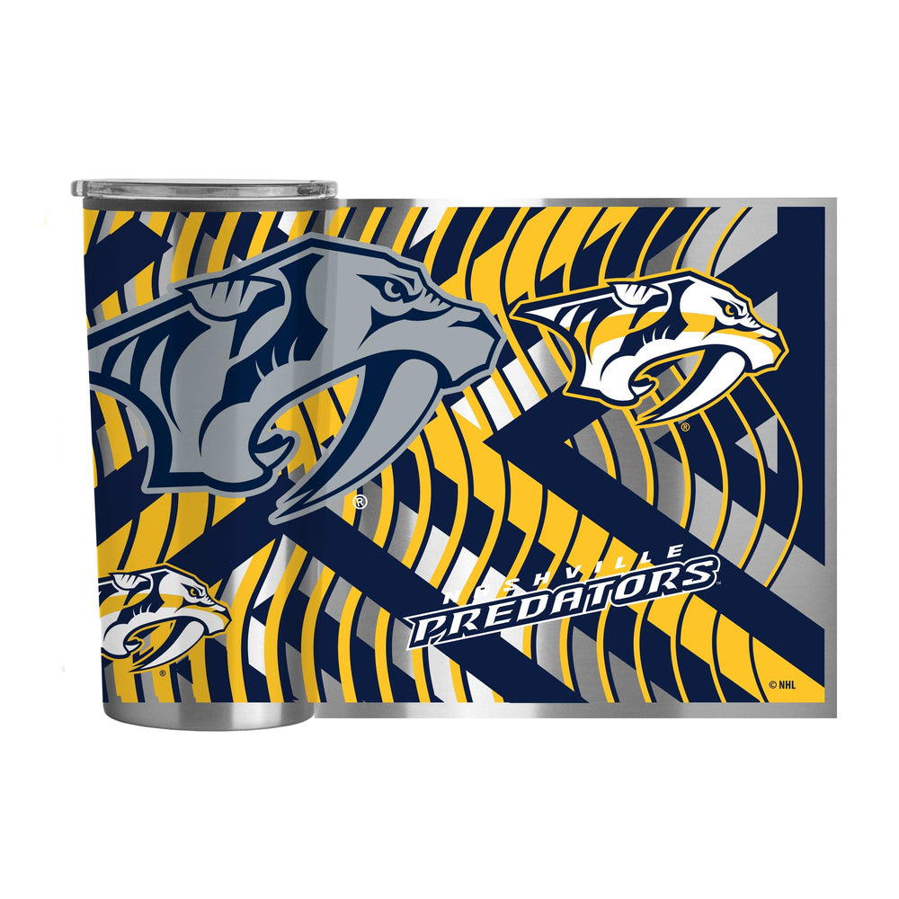 Nashville Predators Flex 20oz Plastic Wall Stainless Tumbler - Logo Brands - Flyclothing LLC