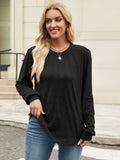 Round Neck Long Sleeve T-Shirt - Trendsi - Flyclothing LLC