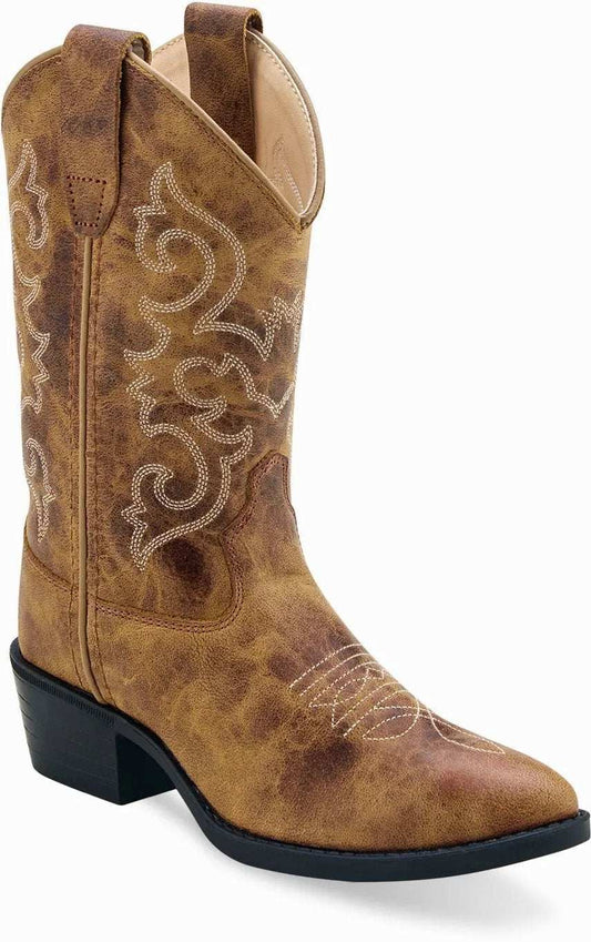 Old West Burnt Tan Children's Western Boots - Old West - Flyclothing LLC