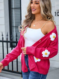 Crochet Flower Button Up Cardigan - Trendsi - Flyclothing LLC