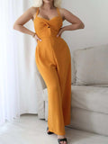Devine Tie Back Backless Crisscross Jumpsuit - Trendsi - Flyclothing LLC