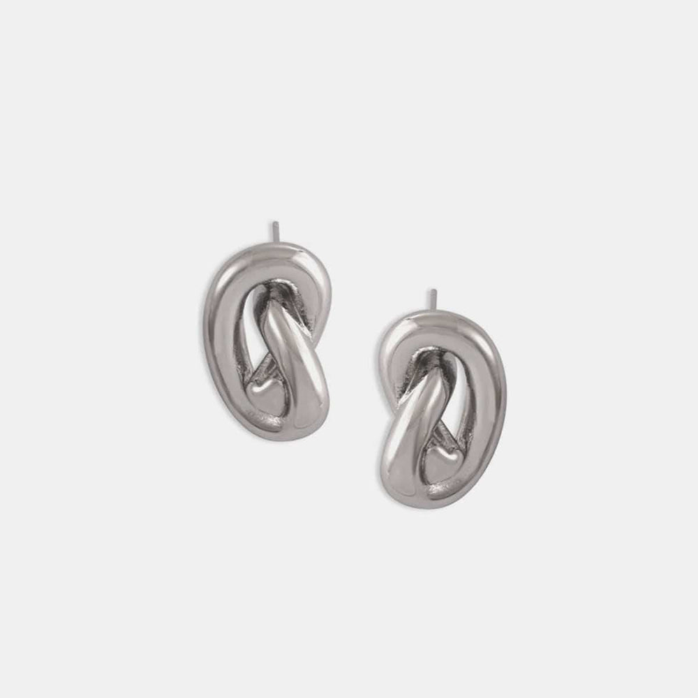 Titanium Steel Knot Stud Earrings - Trendsi - Flyclothing LLC