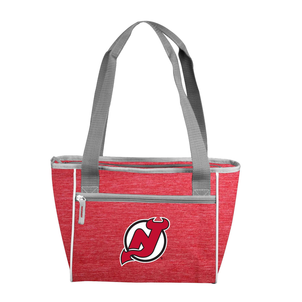 NJ Devils Crosshatch 16 Can Cooler Tote - Logo Brands - Flyclothing LLC