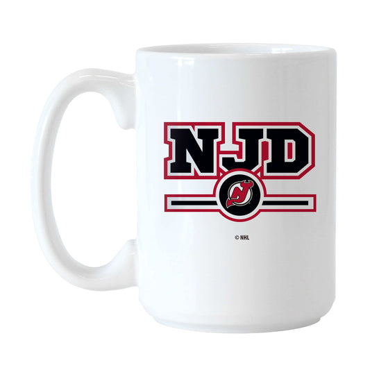 New Jersey Devils 15oz Letterman Sublimated Mug - Logo Brands - Flyclothing LLC