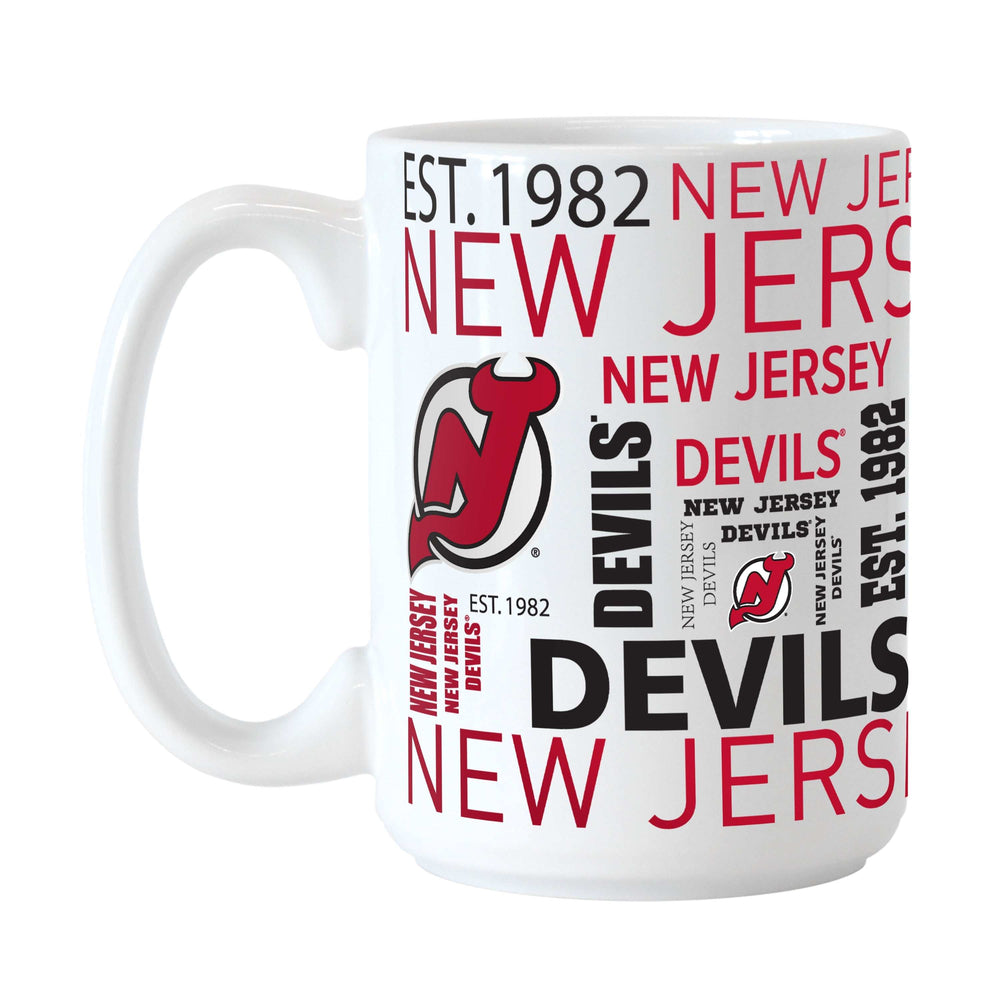 New Jersey Devils 15oz Spirit Sublimated Mug - Logo Brands - Flyclothing LLC