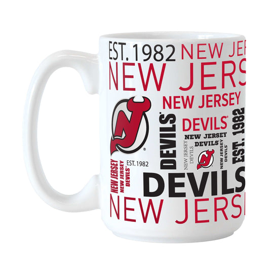 New Jersey Devils 15oz Spirit Sublimated Mug - Logo Brands - Flyclothing LLC
