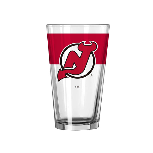 New Jersey Devils 16oz Colorblock Pint Glass - Logo Brands - Flyclothing LLC
