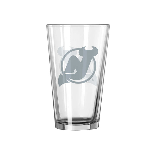 New Jersey Devils 16oz Frost Pint Glass - Logo Brands - Flyclothing LLC