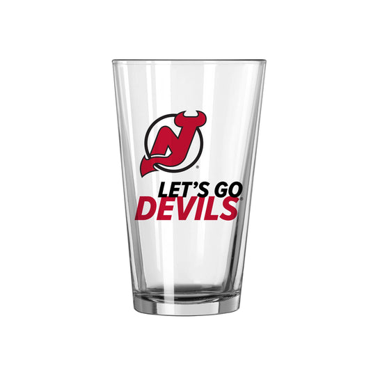 New Jersey Devils 16oz Slogan Pint Glass - Logo Brands - Flyclothing LLC