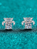 1 Carat Moissanite 925 Sterling Silver Stud Earrings - Trendsi - Flyclothing LLC