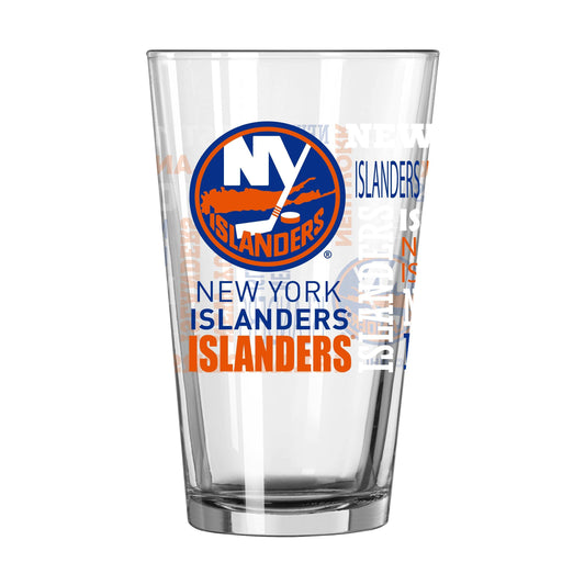 New York Islanders 16oz Spirit Pint Glass - Logo Brands - Flyclothing LLC