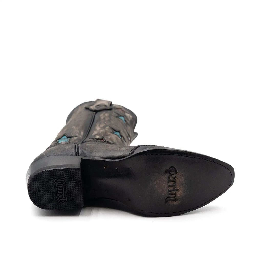 Ferrini Estrella Womens Charcoal Cowboy Boot - Ferrini USA - Flyclothing LLC