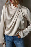 Cutout Ruched Long Sleeve Blouse - Trendsi - Flyclothing LLC
