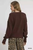 Umgee Button-Front V-Neck Knit Cardigan - Trendsi - Flyclothing LLC