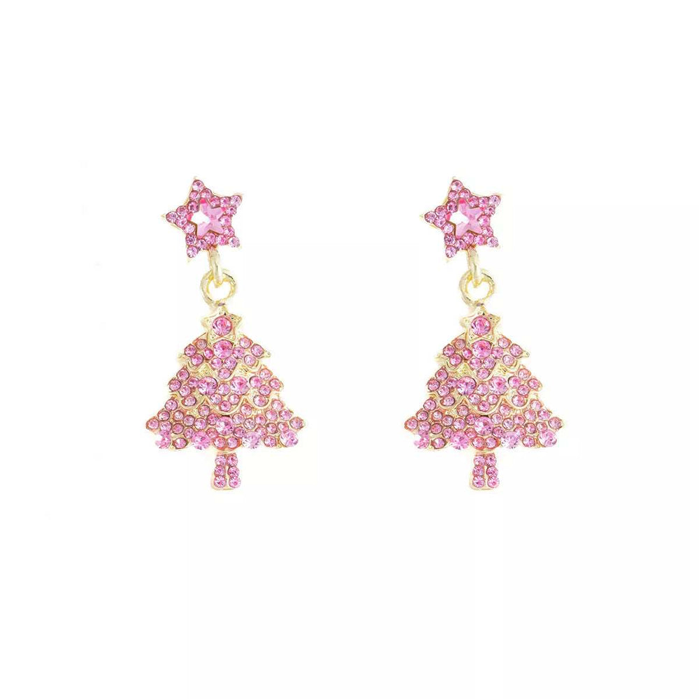 Christmas Tree Star Dangle Earrings - Trendsi - Flyclothing LLC