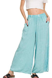 Zenana Woven Acid Crinkle Washed Cami & Pants 2 Piece Set - Trendsi - Flyclothing LLC
