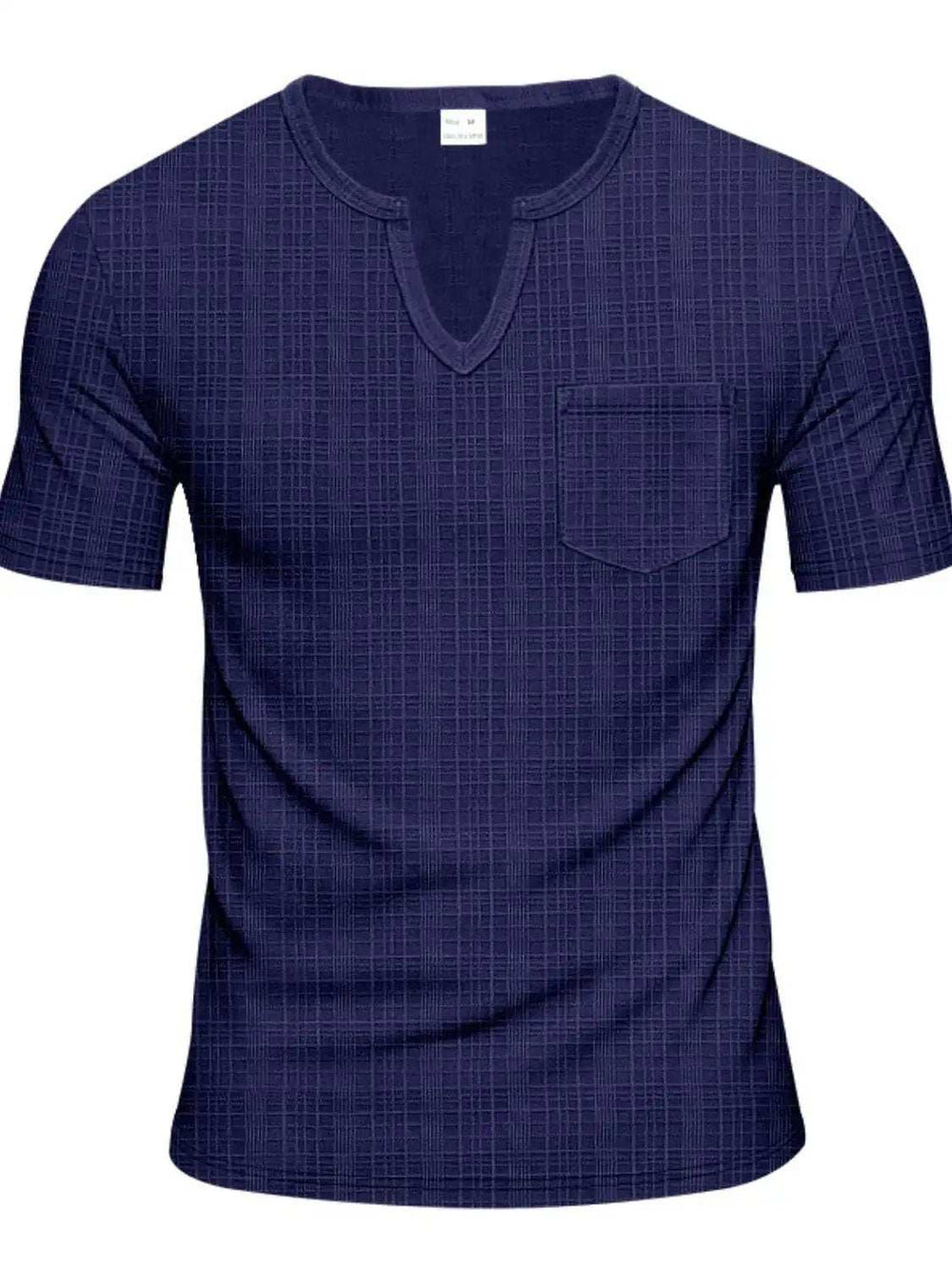 Men's Full Size Notched Short Sleeve T-Shirt Plus Size - Trendsi - Flyclothing LLC