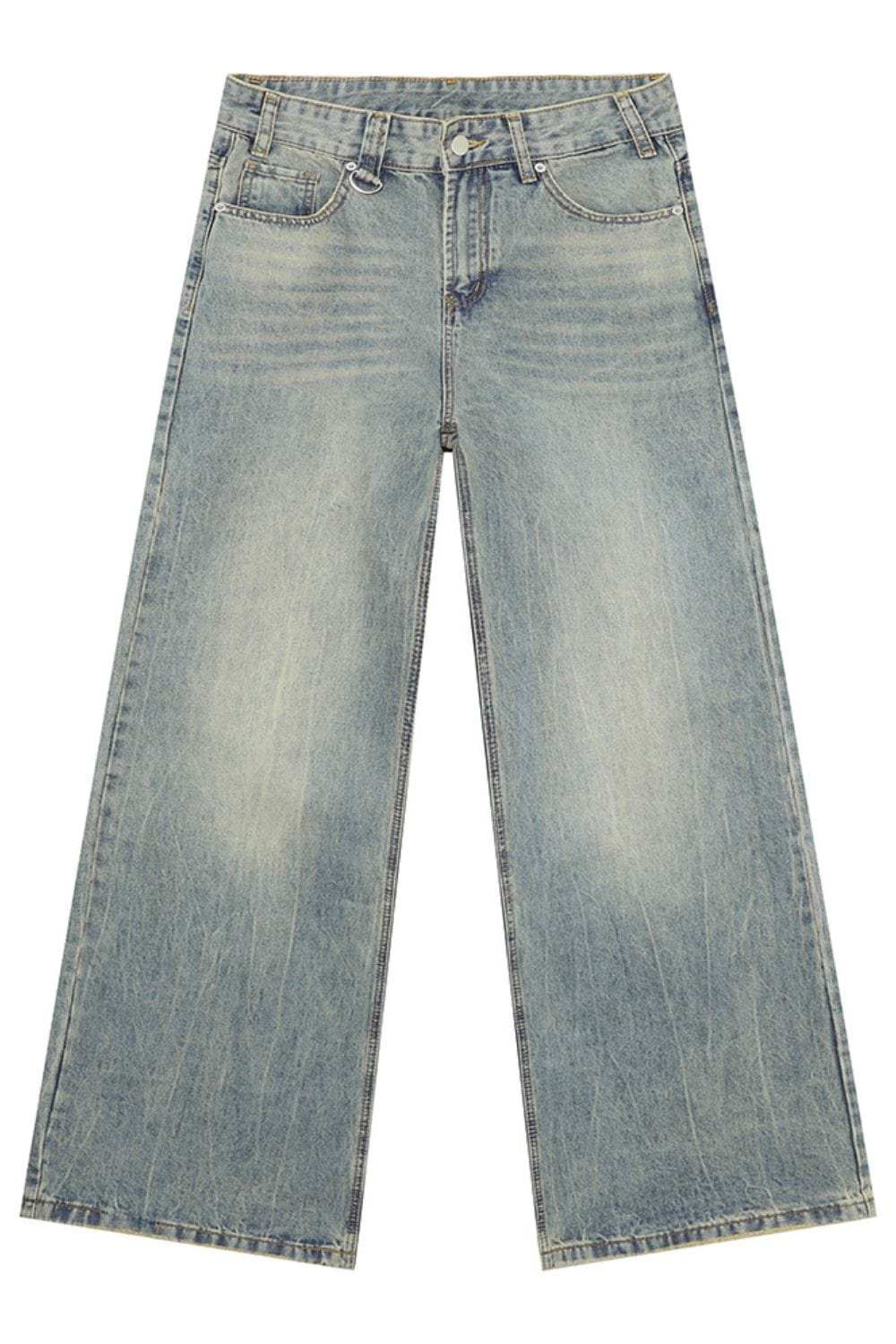 Wide Leg Jeans with Pockets - Trendsi - Flyclothing LLC