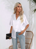 Button Down Short Sleeve Shirt - Trendsi - Flyclothing LLC