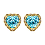 Heart-Shaped Stud Earrings - Trendsi - Flyclothing LLC