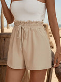 Tied Elastic Waist Shorts with Pockets - Trendsi - Flyclothing LLC